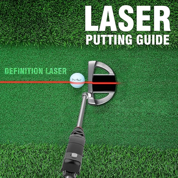 Indoor Golf Laser Putting Training Aid with Two Modes, Putting Training Aid for Alignment Tool, Precision Red Line Laser Putting Trainer, Cool Golf Gift for Golfers