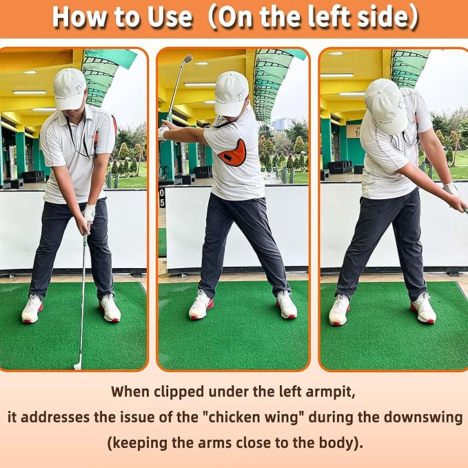 THE GOLFER STORE Golf Swing Trainer Aid Golf Swing Trainer, Portable Golf Training Aid Golf Posture Corrector Amend Chicken Wing for Beginners
