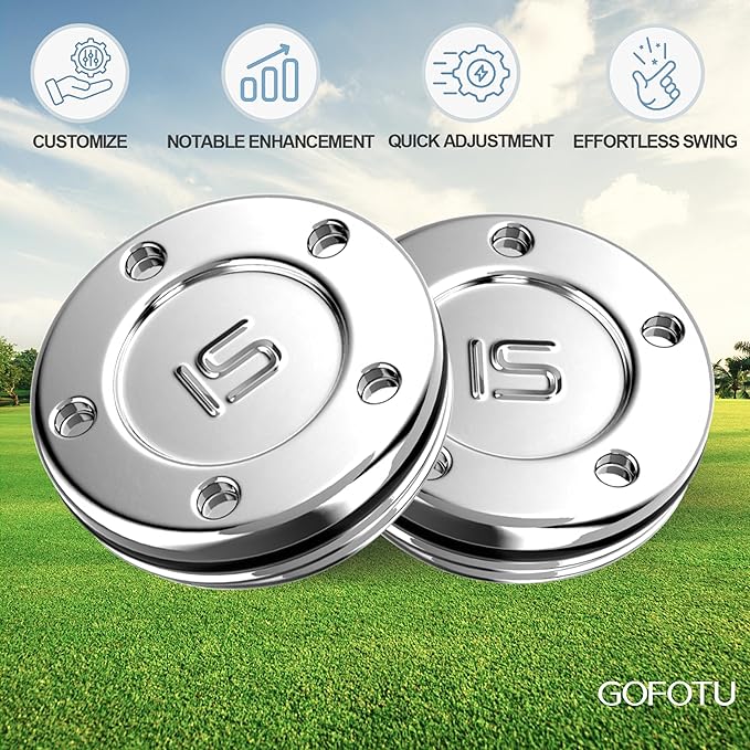 Golf 2pcs. 5g/10g/15g/20g/25g/30g/35g/40g/45g Choice Weight Golf Custom Putter Screws Weights Compatible with Titleist Scotty Cameron Golf Club Heads Putters Newport