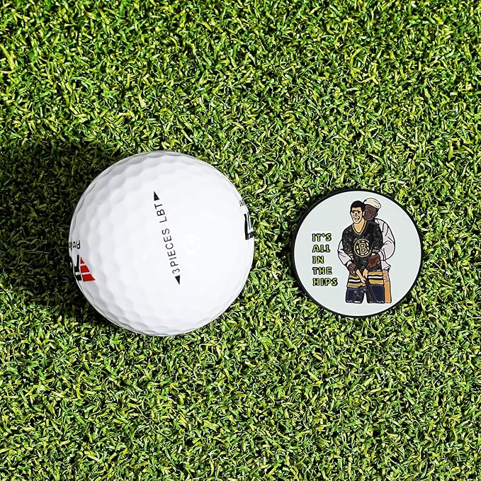 Enamel Golf Ball Marker with Magnetic Hat Clip - Funny Golf Accessories - Great Gift for Golf Lovers