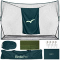 BirdiePro® - American Pro Golf Practice Net, 10x7ft Heavy Duty Golf Hitting Net with EchoShield™ Target & FlexWeave™ Net, Indoor Outdoor Training Backyard, Full Set with Mat, Balls & Cap