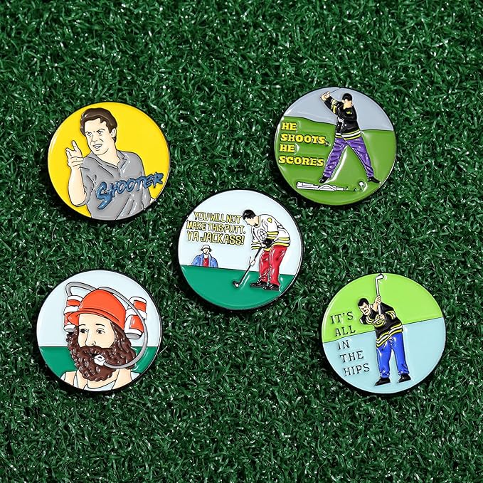Magnetic Golf Ball Marker Clips, Funny Golf Ball Markers with Magnetic Clip, Enamel Golf Ball Markers Hat Clip Magnet for Men Women Golfer Gifts