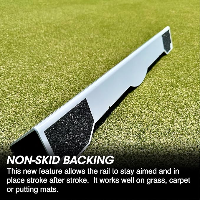 EyeLine Golf Quick Look Mirror and 70 Degree Edge Putting Rail – Compact Golf Training Aid for Putting Stroke with Slight Arc – Use on Indoor Greens or Outdoors