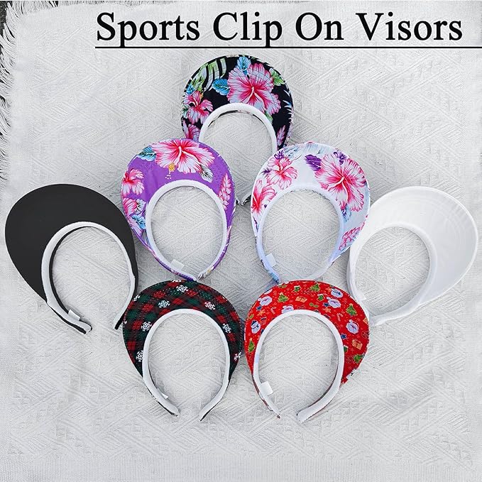3 Pack Sports Sun Visor Hat Women Men Adjustable Clip On Visors Outdoor Golf Beach Cap