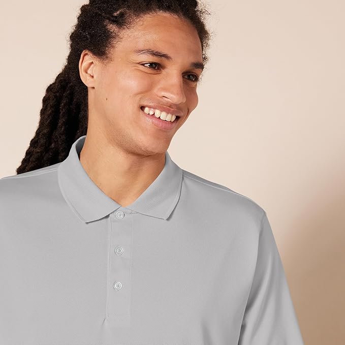 Amazon Essentials Mens Golf Polo Shirt, Moisture-Wicking Quick Dry, Short Sleeve