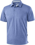Golf Shirts Heather Polo Short Sleeve Dry Fit Lightweight Moisture Wicking Collared Shirts Casual Athletic Business