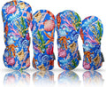 Taboo Fashions Designer Resort Golf Club Covers for Women - Numbered Golf Headcovers Set for Driver, Woods & Hybrid - Weather/Moisture Resistant Protection, Pack of 4