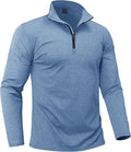 Boladeci Men's Quarter Zip Pullover Premium Fleece Lined Heather Long Sleeve Golf Shirts Midweight 1/4 Half Zip Sweatshirts