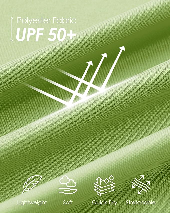 Boladeci Men's UPF 50+ Sun Shirts 1/4 Zip Long Sleeve SPF UV Protection Lightweight Quick Dry Quarter Zip Golf Shirts