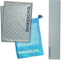 SHAKEitCOOL Original Cooling Towel – Be Cool in Style - Heat Relief, Soft, Lightweight, Sun Protection, Easy Clean - Perfect for Biking, Running, Yoga, Gym, Gardening - Green Scale