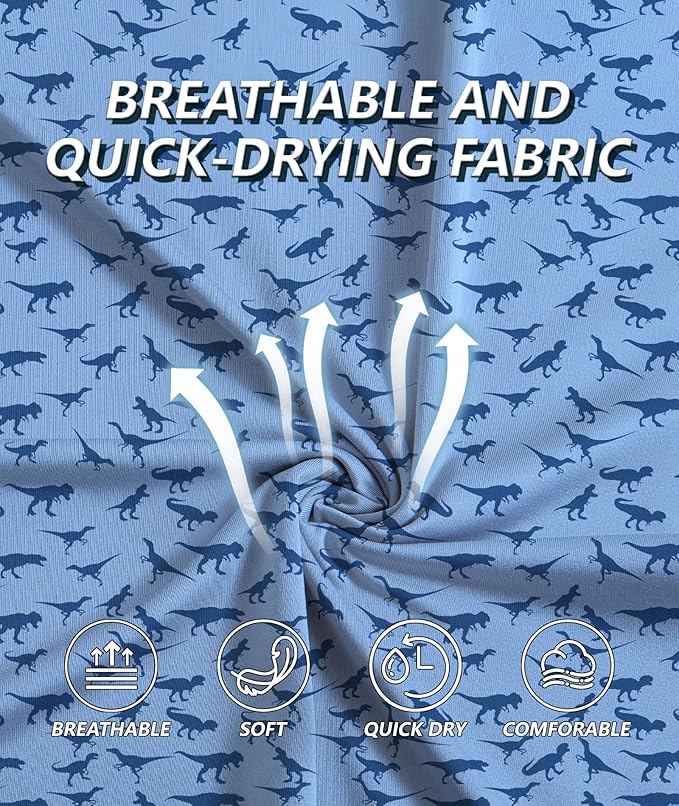 JACKETOWN Mens Polo Shirts Short Sleeve Print Dry Fit Performance Moisture Wicking Casual Collared Golf Shirts