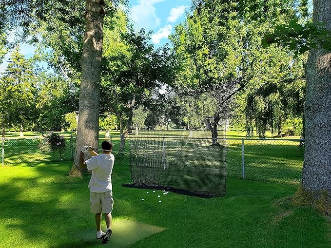 Golf Practice Net - Heavy Duty Nylon Netting, 10x10ft/10x15ft/10x20ft