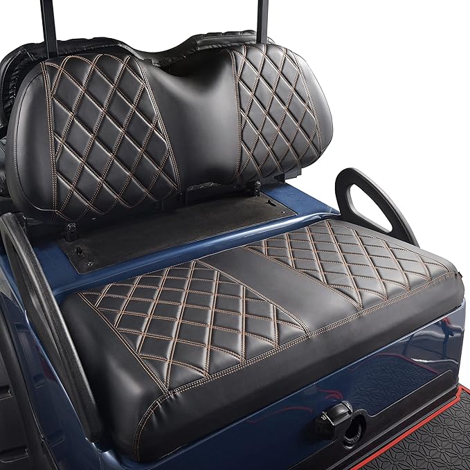 NOKINS Golf Cart Diamond Seat Covers Kit, Fit for Club Car Precedent OEM Standard Front Seat Cushion, Golf Cart Vinyl Seat Cover, No Nails Required