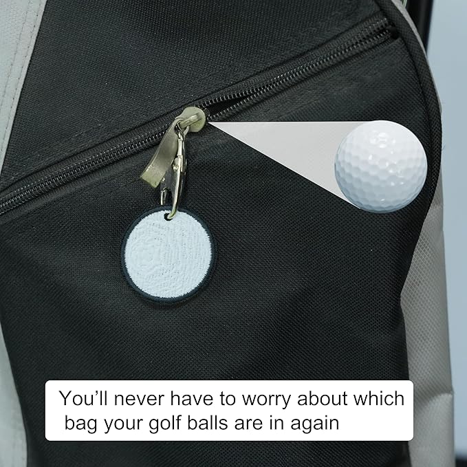 Impact sports Golf Zipper Bag Tags – Set of 4 Fabric Golf-Themed Zipper Pulls – Includes Golf Ball, Glove, Tee, and Phone Tag – Stylish and Functional Golf Bag Accessories