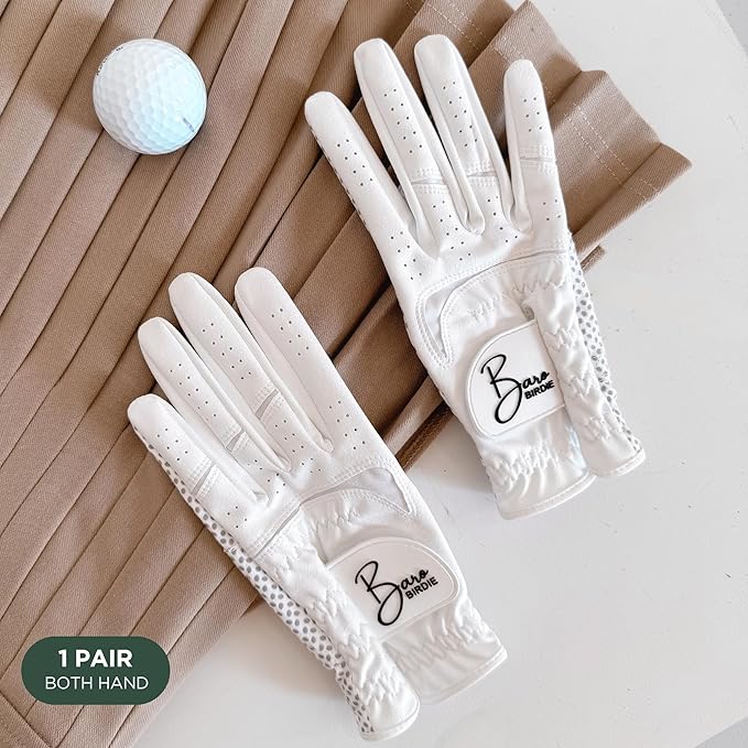 Golf Gloves Both Hands Women's 1 Pair Lightweight Non-Slip Silicone Extra Grip All Weather Girls Ladies Sports Tennis