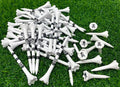 NorthPointe Golf Tees Plastic Combo Length Pack of 50 Includes (40 Count) 3 ¼” Plastic Golf Tees + (10 Count) 1½ Plastic ShortTees for Irons, Hybrids, Par Threes