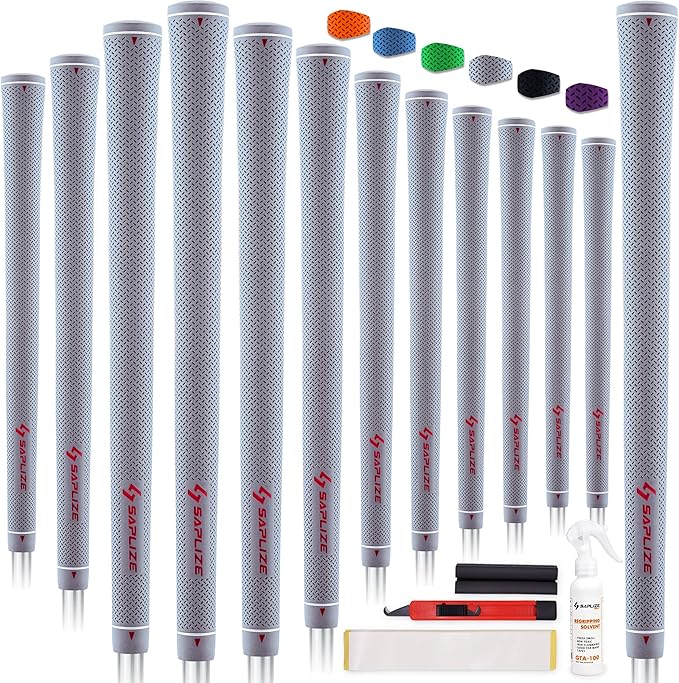SAPLIZE Women’s Exclusive Golf Grips | Optimized Taper Design | Elegant Solid Color Series | Soft, Comfortable & Shock-Absorbing | Standard & Midsize, 13 Pack Golf Club Grip Kit for Women, Men & Juniors, CC02 Series