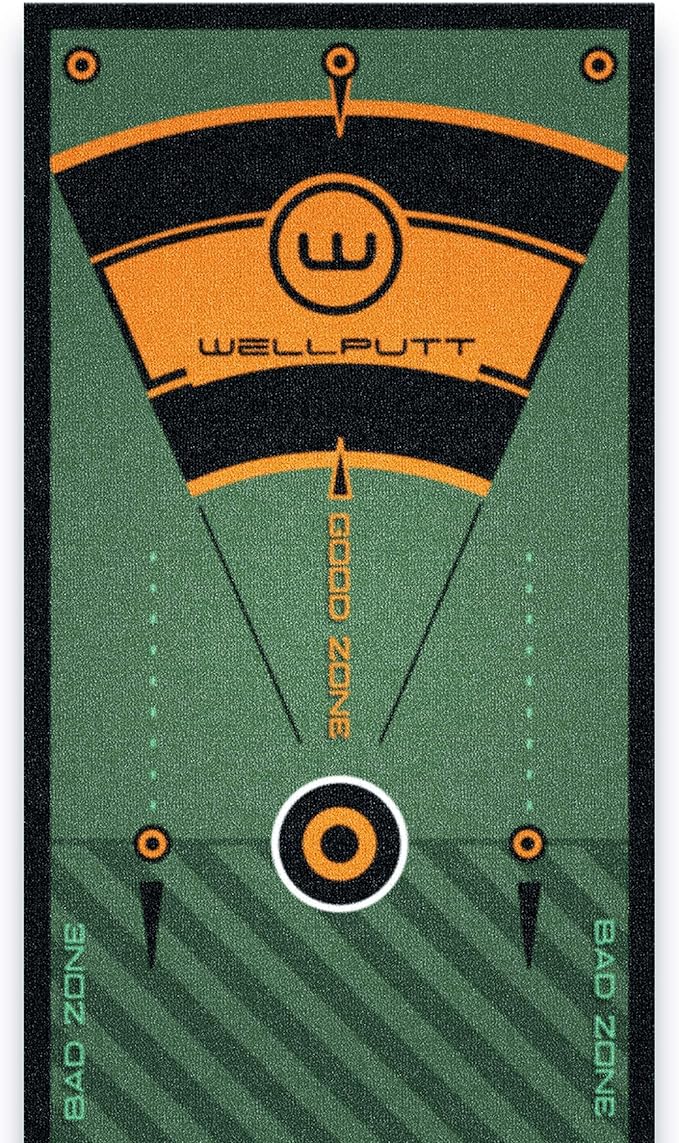 WELLPUTT - Golf Putting Training Mat - Classic Green 10ft