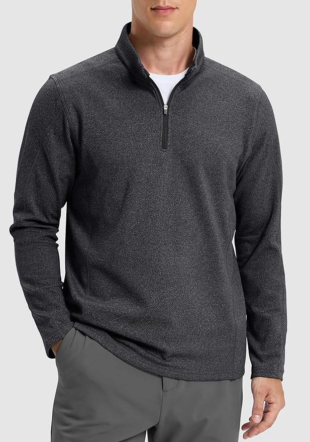 G Gradual Quarter Zip Pullover for Men Fleece Lined Sweatshirt Long Sleeve Winter Golf Shirt Mock Neck Polo Running Sweater