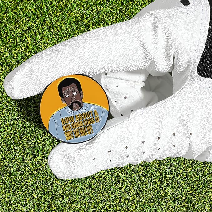 Enamel Golf Ball Marker with Magnetic Hat Clip - Funny Golf Accessories - Great Gift for Golf Lovers