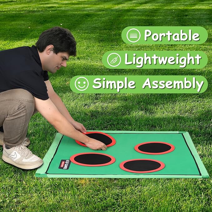 Golf Chipping Game for Outdoor Indoor: Backyard Golf Games for Kids & Adults , Golf Gifts for Men,Golfer, Golf Set with 20 Sticky Balls, Putting Mat, Putter & Carry Bag, Golf Simulators for Home