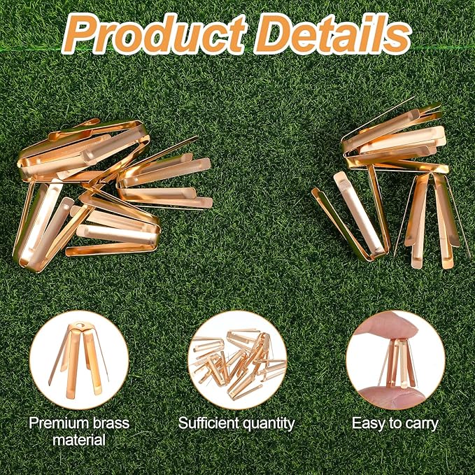 20-Pack Universal Golf Shaft Adapter Shims Accessories, Adjustable 6 Legs Brass Golf Shaft Adapter Ferrules Shims Fits Ferrules .335 .350 .355 .370 for All Golfs Club Shafts