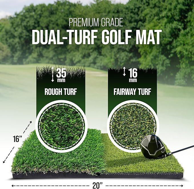 Golf Net – 10x7 ft Practice Net for Backyard Driving, Indoor Hitting Net with Mat, A Great Gift for Golfers or Dad – Golf Training Aid