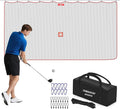 Golf Practice Net, Heavy-Duty Multi Sports Netting Barrier 10FT | 15FT |20FT |25FT Golf Hitting Net for Garage, Ideal for Backyard with Baseball, Softball, Hockey, Soccer and More