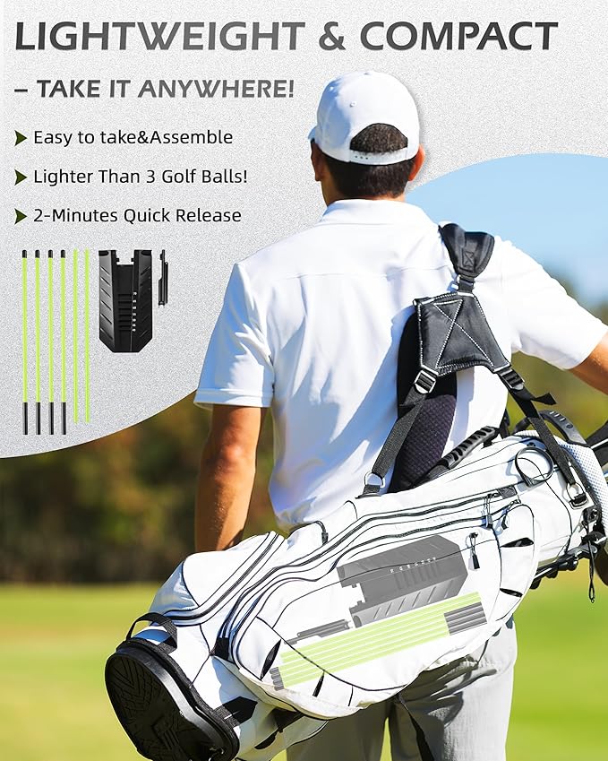 Golf Alignment Sticks, Golf Swing Trainer with Angle Plate/Holder Sets, Posture Corrector Golf Trainging Aid, Swing Plane Trainer for Aiming, Putting, Swing/Professional Golf Practice Tools