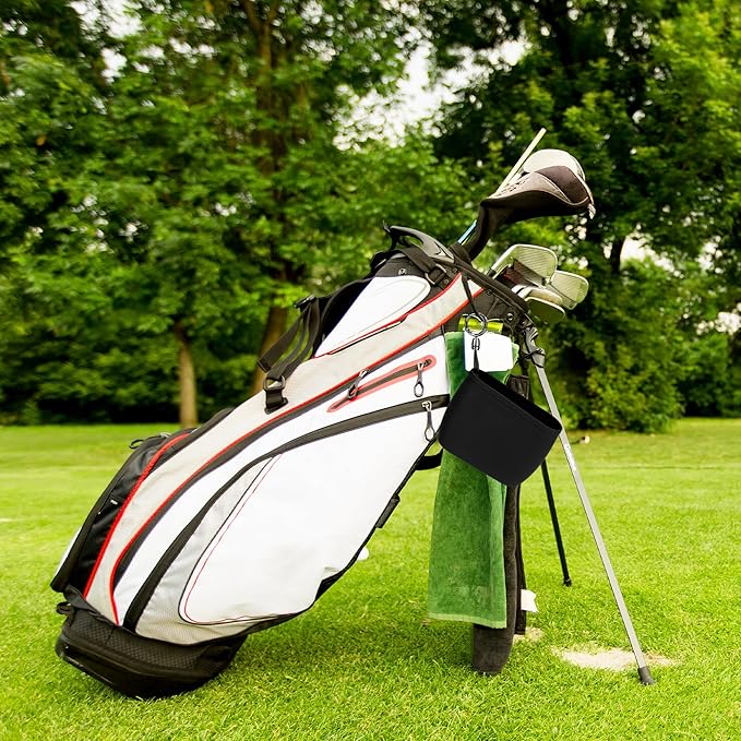 MOSTY Golf Club & Ball Cleaner Bag - Silicone Liner, Effortless Cleaning, On-Course Accessory, Black, 3x2 Inches, 16 Oz, Golf Bag Accessory, Gift for Golfers