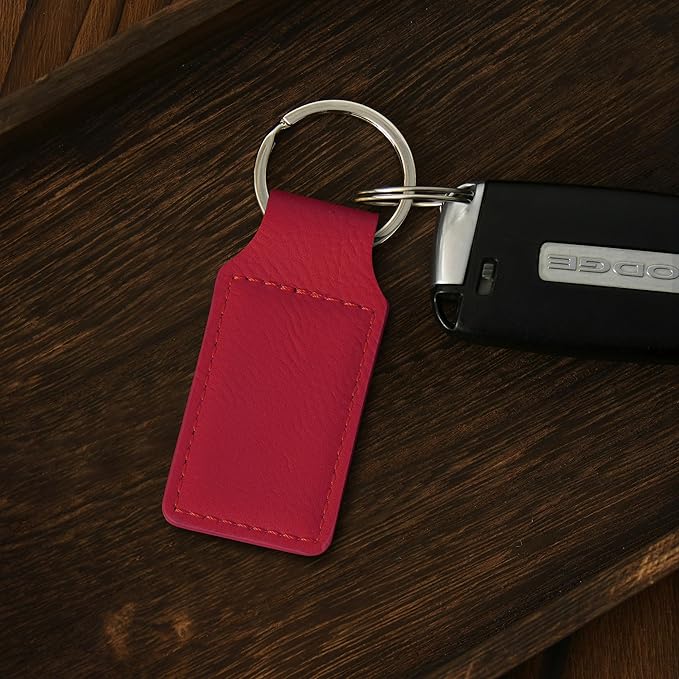 LaserGram Rectangle Keychain, Golfer Golfing, Personalized Engraving Included