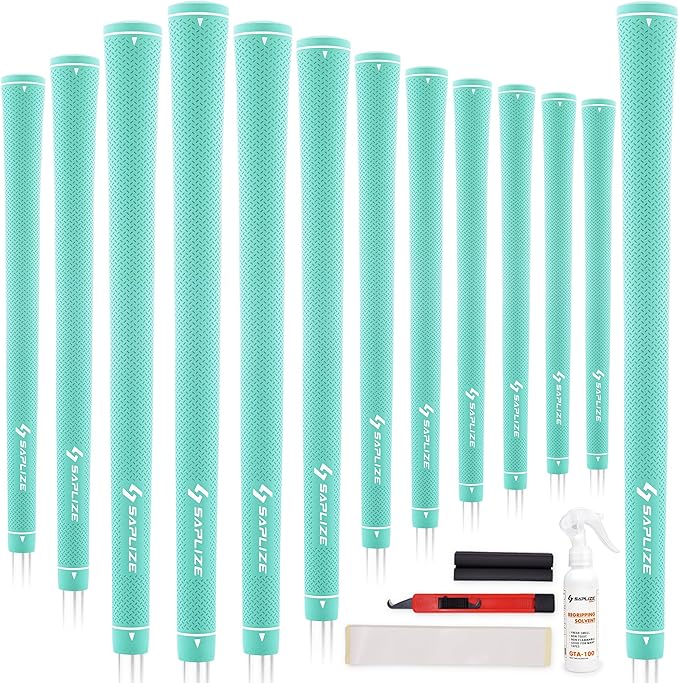 SAPLIZE Women’s Exclusive Golf Grips | Optimized Taper Design | Elegant Solid Color Series | Soft, Comfortable & Shock-Absorbing | Standard & Midsize, 13 Pack Golf Club Grip Kit for Women, Men & Juniors, CC02 Series
