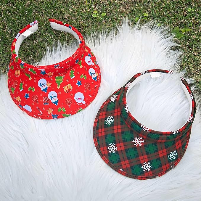 2 Pack Sun Visor Hats Women Men Clip On Wide Brim Visors Hat Outdoor Sports Golf Beach Travel Tennis Caps