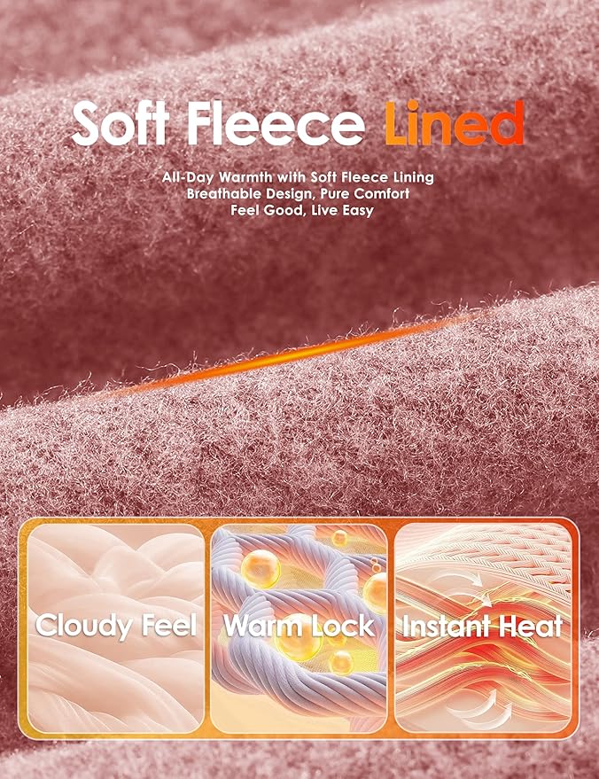 Boladeci Men's Quarter Zip Pullover Premium Fleece Lined Heather Long Sleeve Golf Shirts Midweight 1/4 Half Zip Sweatshirts