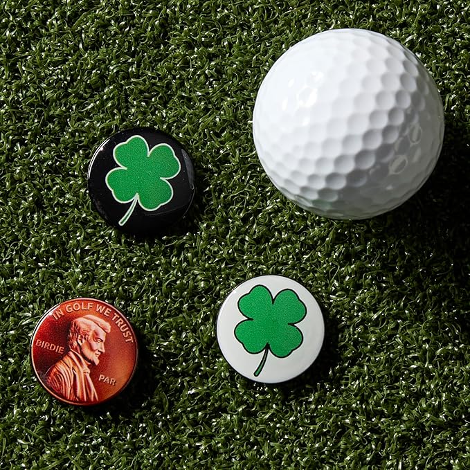 Wolf Golf Towels Golf Ball Marker Hat Clip Set | Multiple Sets to Choose from | 1 Magnetic Clip + 3 Ball Markers | Golf Accessories for Men & Women