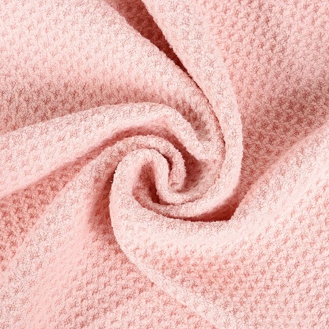 Mile High Life Microfiber Golf Towel, 21" X 24", Waffle Pattern w Clip, Super Absorbent Tri-fold Large Towels, Golf Bag Accessories for Men & Women（Pink）