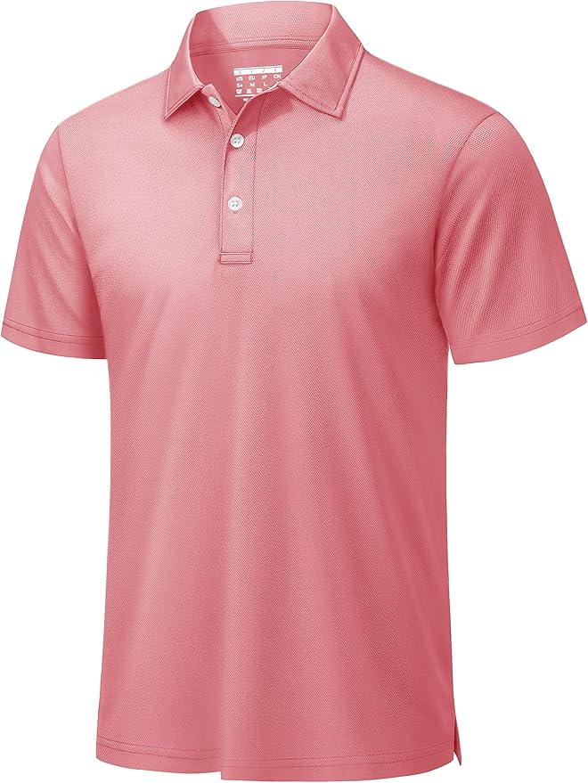 TACVASEN Mens Golf Shirt Dry Fit Mens Polo Shirts Short Sleeve Performance Golf Polos for Men with Collar Work Shirts