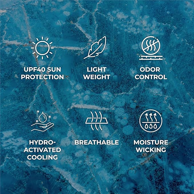 SHAKEitCOOL Original Cooling Towel – Be Cool in Style - Heat Relief, Soft, Lightweight, Sun Protection, Easy Clean - Perfect for Biking, Running, Yoga, Gym, Gardening - Tennis