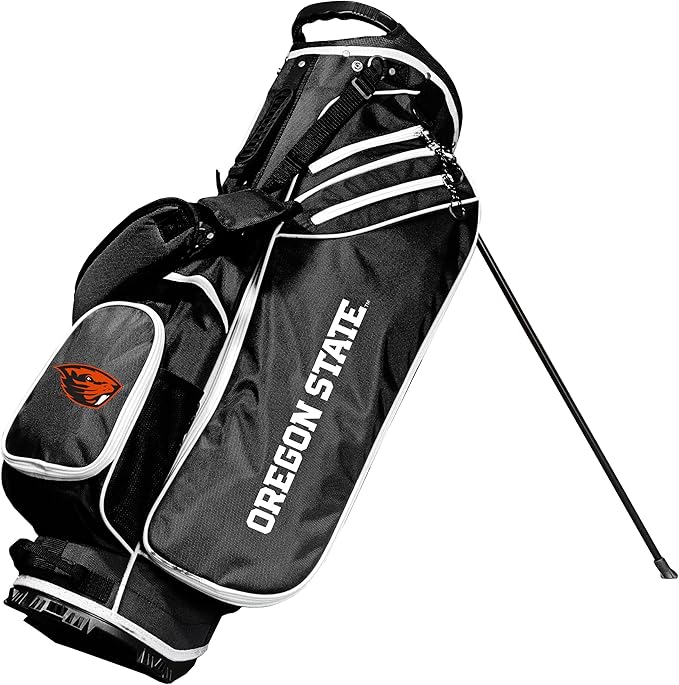 Team Golf NCAA Birdie Stand Golf Bag, Lightweight, 14-Way Club Divider, Spring Action Stand, Insulated Cooler Pocket, Hook-and-Loop Fastener Glove and Umbrella Holder & Padded Handles