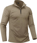 Boladeci Men's Quarter Zip Pullover Premium Fleece Lined Heather Long Sleeve Golf Shirts Midweight 1/4 Half Zip Sweatshirts