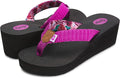 Floopi High Heel Wedge Sandals for Women-Comfort Yoga Mat Footbed for Support, Flip Flop Thong Platforms for Summer