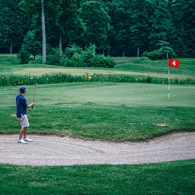 KINGTOP Numbered Golf Flag 20x14 Inch - 420D Dual-layer Nylon, Double Sided Printed, Tube Inserted - Standard Putting Green Flags for Backyard Practice, Golf Courses, Country Club, #1