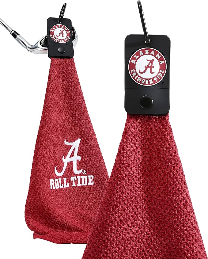 Magnetic Golf Towel Alabama University - Waffle Weave Microfiber Towel with Ultra Strong Magnet & Clip for Secure Hold on Golf Bags, Ideal for Clubs & Accessories for Men & Women by Playing It Forward