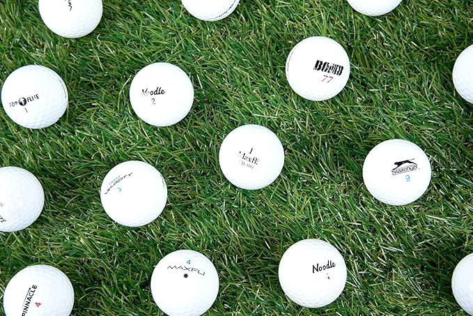 Clean Green Golf Balls - 48 Recycled Used Golf Balls in Good Condition - Great for Practice - Includes Reusable Mesh Carrying Bag