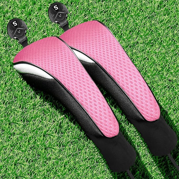 Golf Club Head Covers for Woods and Driver Hybrids Fairway Value Pack Protective Clubs Headcovers with Interchangeable No.Tags 1 3 5