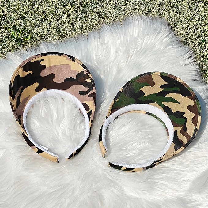 2 Pack Sun Visor Hats Women Men Clip On Wide Brim Visors Hat Outdoor Sports Golf Beach Travel Tennis Caps