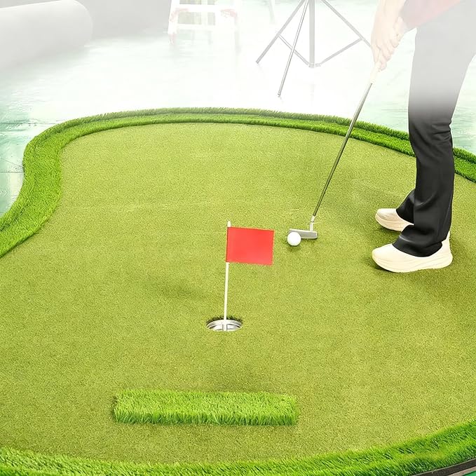 Golf Flag Set – Flags and Hole Cups, Green Cups with Portable Flagsticks | Ideal for Putting and Chipping Practice On Courses Or Backyard Driving Range for Skill Improvement Fun Activities
