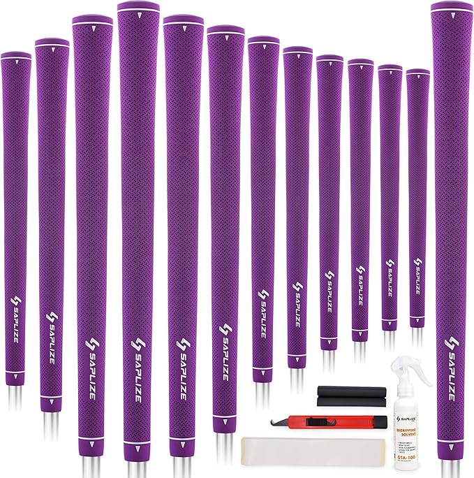 SAPLIZE Women’s Exclusive Golf Grips | Optimized Taper Design | Elegant Solid Color Series | Soft, Comfortable & Shock-Absorbing | Standard & Midsize, 13 Pack Golf Club Grip Kit for Women, Men & Juniors, CC02 Series