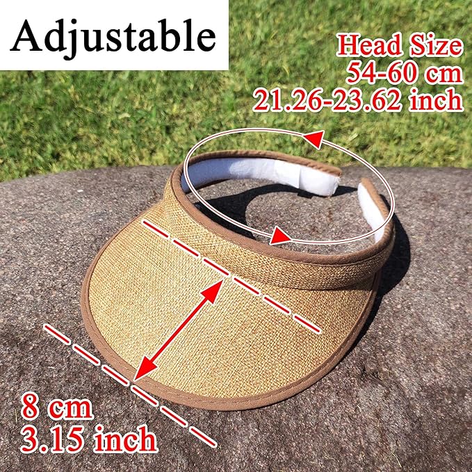 3 Pieces Clip On Visors Women Men Visor Sun Hats Hat Outdoor Sports Golf Beach Travel Tennis Cap