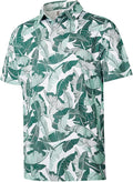 zeetoo Men's Polo Shirts Hawaiian Golf Polos Shirts Short Sleeve Performance Moisture Wicking Mens Golf Shirts